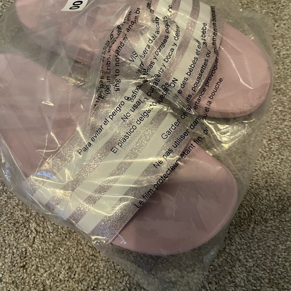 ADIDAS ADILETTE COMFORT YOUTH GIRLS ATHLETIC SLIDE SANDAL US 5 Pink GLITTER - Picture 7 of 7